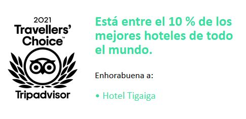 Hotel Tigaiga:  TripAdvisor Travellers ‘Choice Award 2021